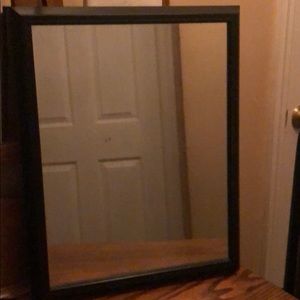Black frame mirror